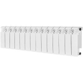 Биметаллический радиатор отопления Stout Vega 200 14 секций боковое подключение белый RAL 9016