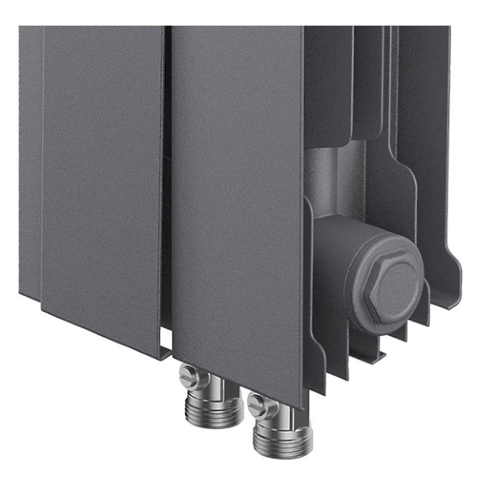 Биметаллический радиатор отопления Royal Thermo PianoForte 500 VDR80 6 секций Silver Satin — фото 4