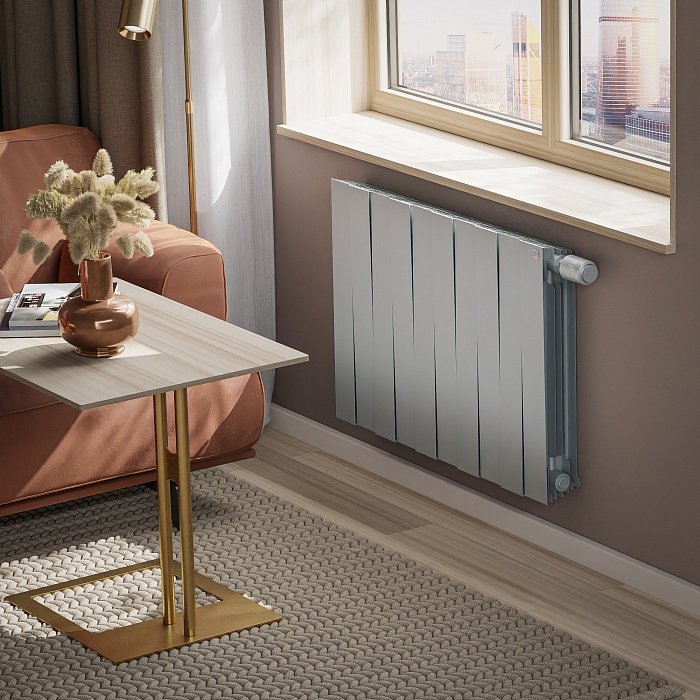 Биметаллический радиатор отопления Royal Thermo PianoForte 500 VDR80 6 секций Silver Satin — фото 5