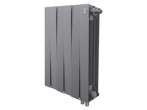 Биметаллический радиатор отопления Royal Thermo PianoForte 500 VDR80 6 секций Silver Satin — фото 1