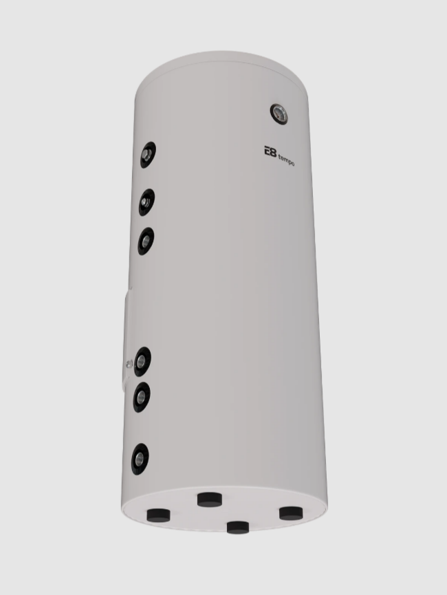 Бойлер косвенного нагрева E8 tempo S-200L-2BW белый увеличенный теплообменник — фото 2