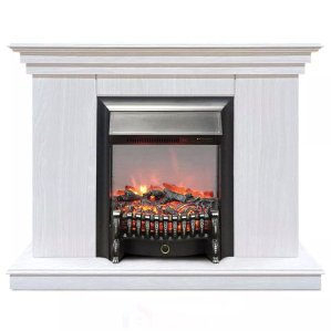 Каминокомплект Хорошие Камины Марс с очагом RealFlame Fobos Lux BL S белое дерево
