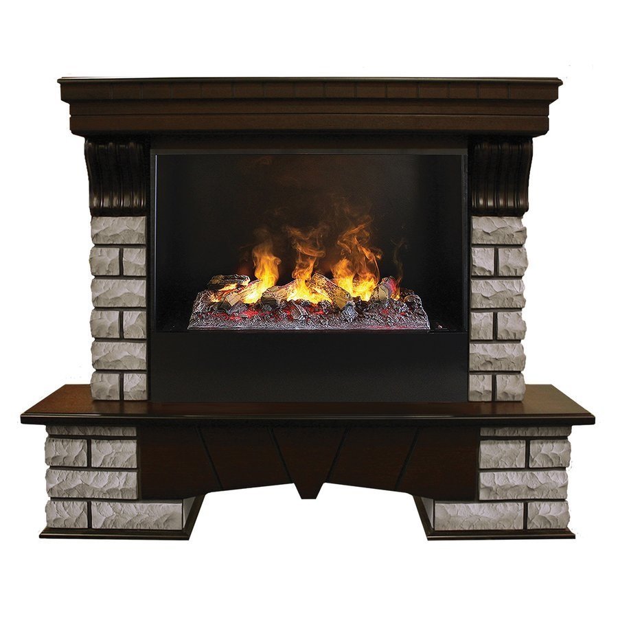 Каминокомплект RealFlame Country Rock 26 AO с очагом 3D Cassette 630 + Black вставка