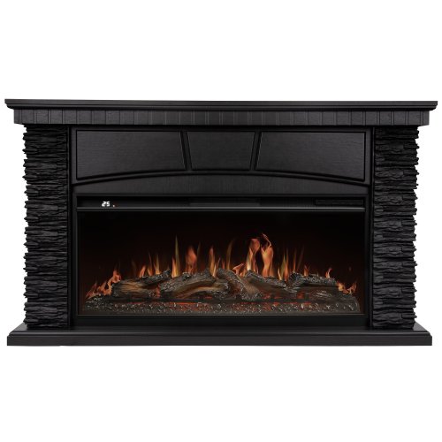 Каминокомплект Royal Thermo Aurora RTFP/P-AR40LS + портал Firelight Porto 42/40/36 камень черный/шпон венге — фото 1