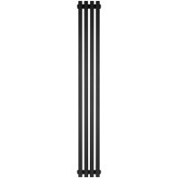Стальной трубчатый радиатор Stout Tube QV40-1750-4 CU RAL1T103S9005 черный матовый муар