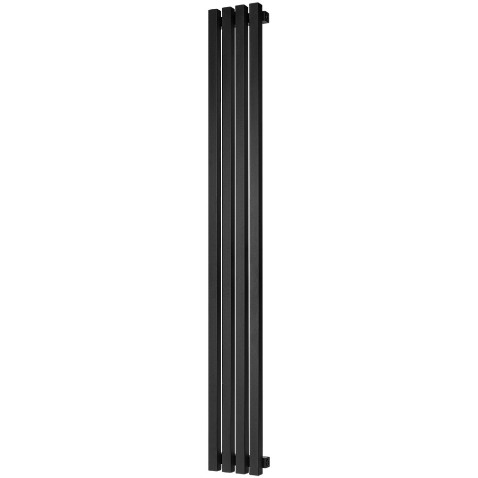 Стальной трубчатый радиатор Stout Tube QV40-1750-4 CU RAL1T103S9005 черный матовый муар
