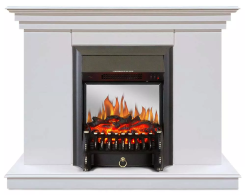 Каминокомплект Хорошие Камины Марс с очагом Royal Flame Fobos FX M Black белый — фото 1