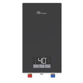 Проточный электрический водонагреватель E8 tempo RC70 серая стеклянная панель