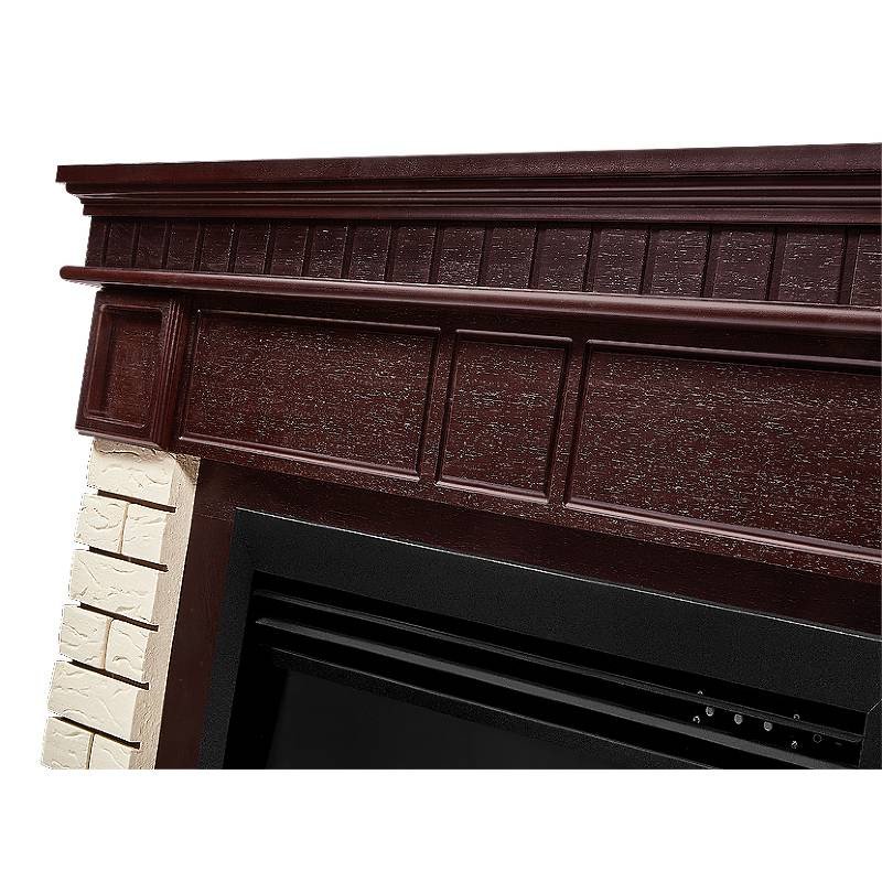 Каминокомплект Firelight Bricks 30 с очагом Electrolux EFP/P-3020LS камень бежевый/шпон темный дуб — фото 5
