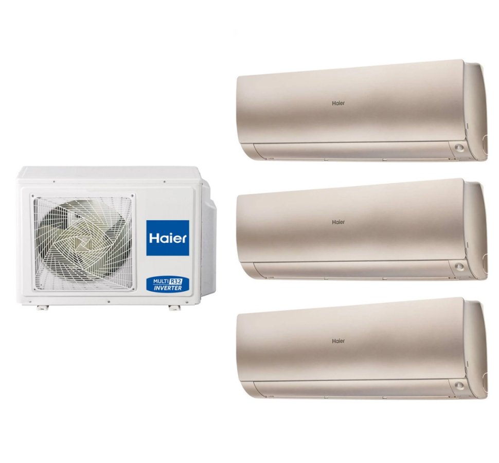 Мульти сплит-система на 3 комнаты 35+25+25 м2 Haier AS35S2SF4FA-G+х2 AS25S2SF4FA-G/4U85S2SR5FA Free Match — фото 1