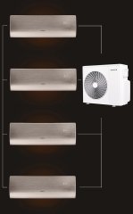 Мульти сплит-система на 4 комнаты 35+25+25+25 м2 ADI/in-12HN8/GOLD*1+ADI/in-09HN8/GOLD*3/ADMI/out-42H5N8 D Series