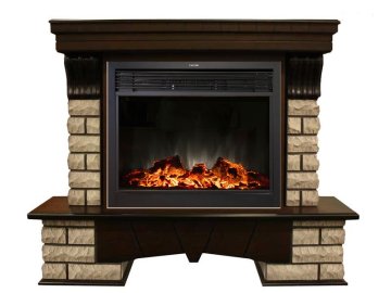 Каминокомплект RealFlame Country Rock 26 с очагом MoonBlaze LUX Black/Brass