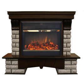 Каминокомплект RealFlame Country Rock 26 с очагом MoonBlaze LUX Black/Brass