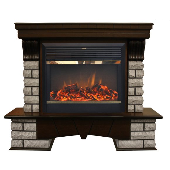 Изображение товара Электрокаминокомплект RealFlame Country Rock 26 с очагом MoonBlaze Lux Black/Brass