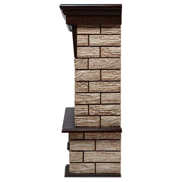 Портал Firelight Forte Wood Classic камень коричневый/шпон темный дуб