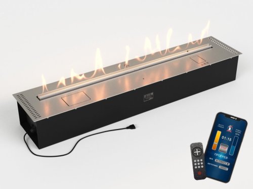 Автоматический биокамин Lux Fire Smart Flame 1400 RC Inox — фото 1