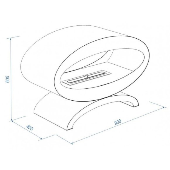 Напольный биокамин Lux Fire Эклипс 900