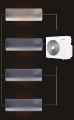 Мульти сплит-система на 4 комнаты 35+25+25+25 м2 ADI/in-12HN8/GOLD*1+ADI/in-09HN8/BLACK*3/ADMI/out-42H5N8 D Series