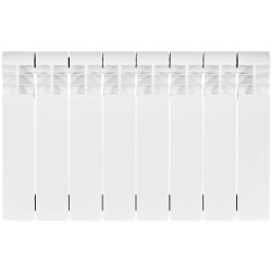 Биметаллический радиатор отопления Stout Vega 350 8 секций боковое подключение белый RAL 9016