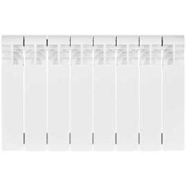 Биметаллический радиатор отопления Stout Vega 350 8 секций боковое подключение белый RAL 9016