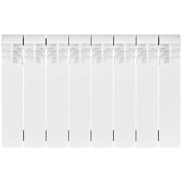 Изображение товара Биметаллический радиатор отопления Stout Vega 350 8 секций боковое подключение белый RAL 9016