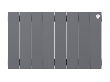 Биметаллический радиатор отопления Royal Thermo PianoForte 300 8 секций Silver Satin