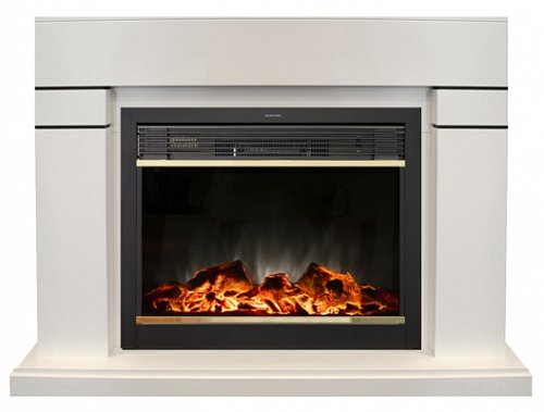 Каминокомплект RealFlame Lindelse 26 WT с очагом MoonBlaze LUX Brass Каминокомплект RealFlame Lindelse 26 WT с очагом MoonBlaze LUX Brass