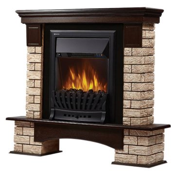 Каминокомплект Firelight Forte Wood Classic с очагом Electrolux EFP/P-1020LS камень коричневый/шпон темный дуб
