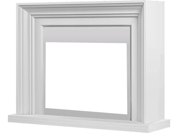 Изображение товара Белый портал для электрокамина Firelight Stretto 25 из МДФ и шпона