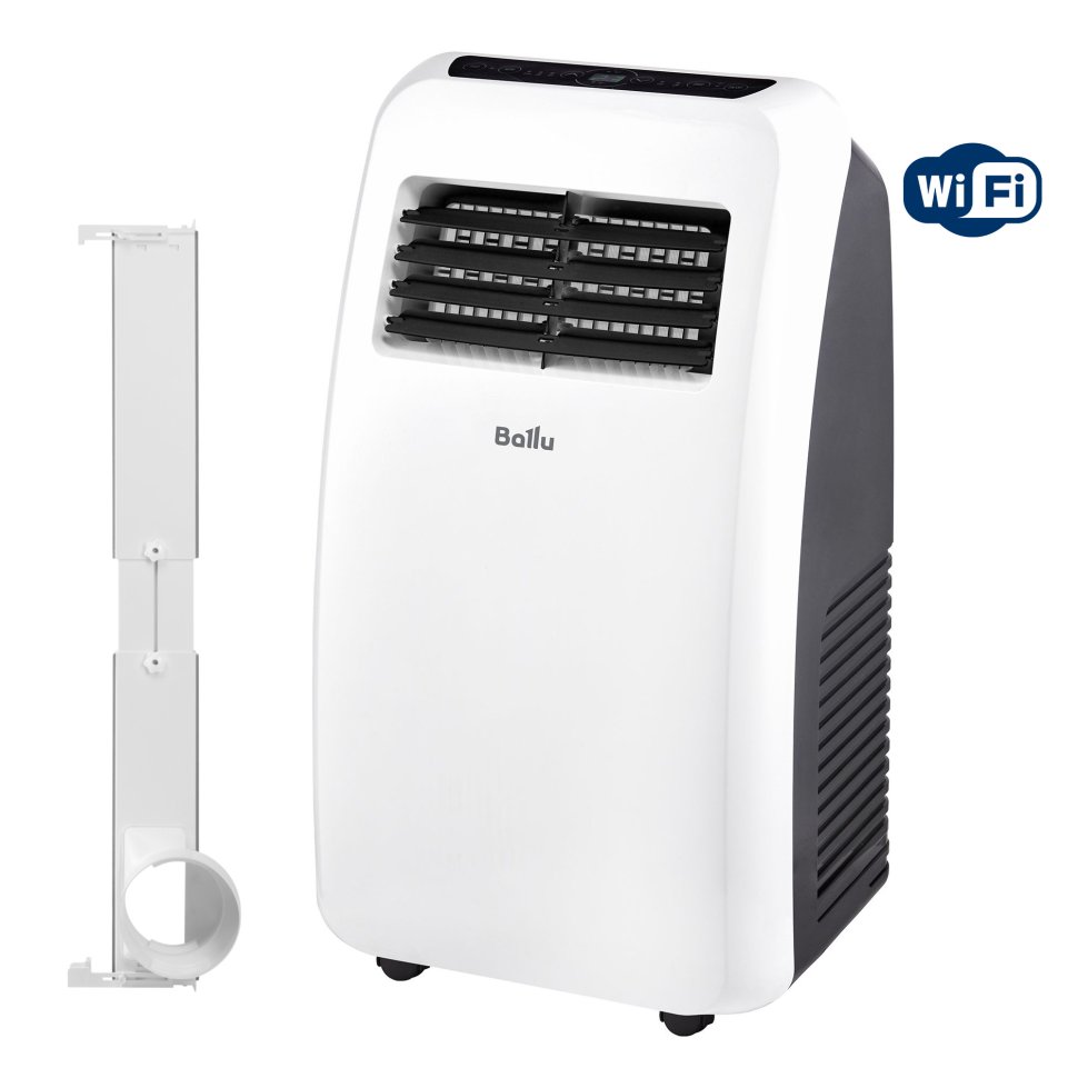 Мобильный кондиционер Ballu BPAC-07 CP/N1_24Y Aura в комплекте с адаптером Ballu UniPort 1.0