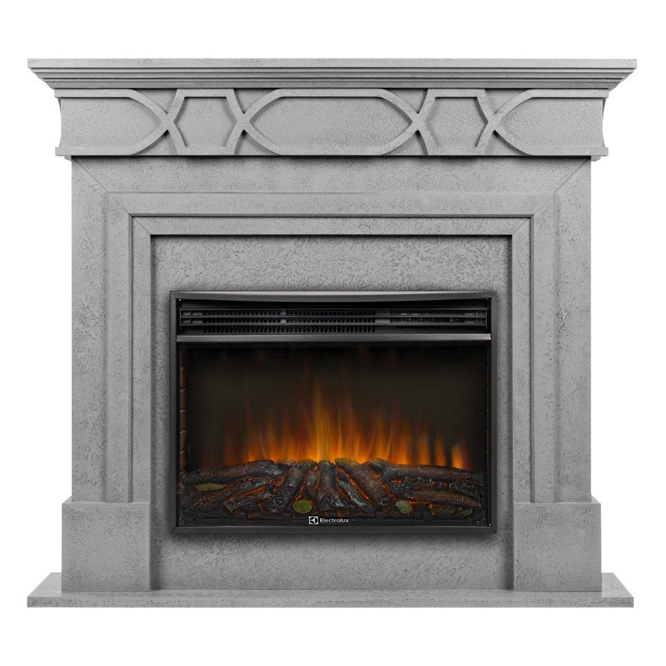 Каминокомплект Firelight Antico 25 с очагом Electrolux EFP/P-2720RLS N серый — фото 1