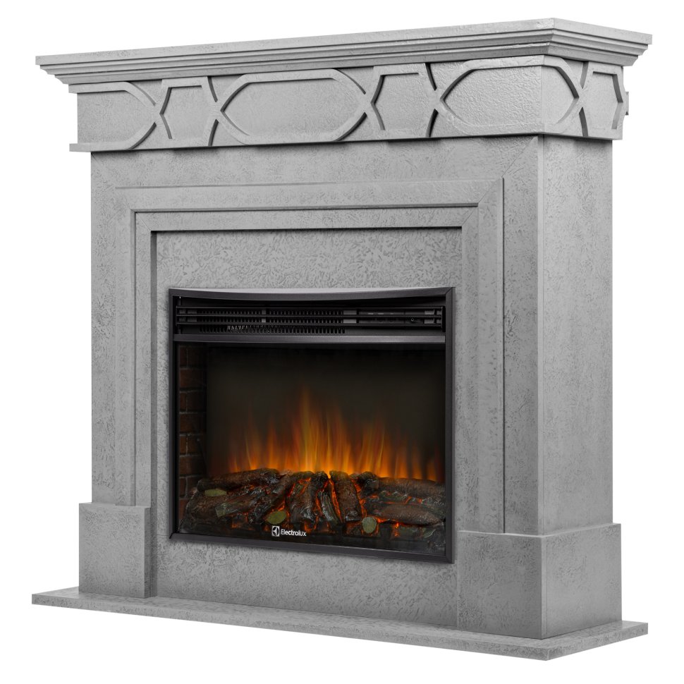 Каминокомплект Firelight Antico 25 с очагом Electrolux EFP/P-2720RLS N серый — фото 2