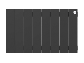 Биметаллический радиатор отопления Royal Thermo PianoForte 300 чёрный 8 секций
