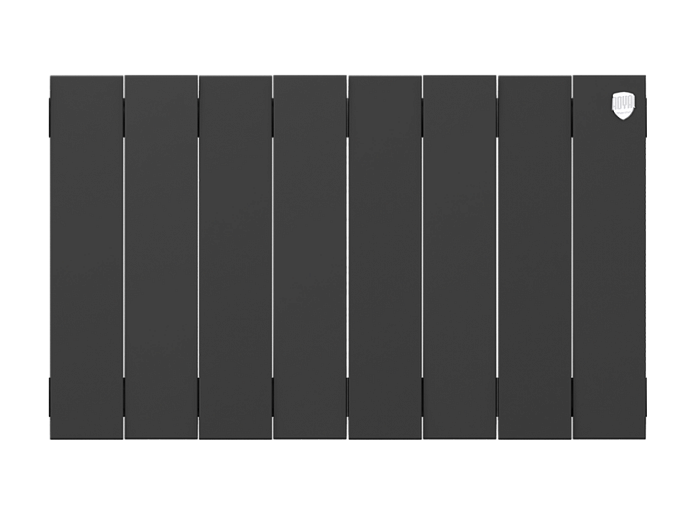 Биметаллический радиатор отопления Royal Thermo PianoForte 300 чёрный 8 секций — фото 2