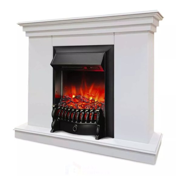 Изображение товара Электрокамин Хорошие Камины Марс с очагом RealFlame Fobos Lux BL S, белый, мощность 1.5 кВт