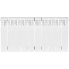 Биметаллический радиатор отопления Stout Vega 350 10 секций боковое подключение белый RAL 9016