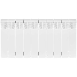 Биметаллический радиатор отопления Stout Vega 350 10 секций боковое подключение белый RAL 9016