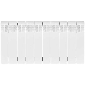 Биметаллический радиатор отопления Stout Vega 350 10 секций боковое подключение белый RAL 9016