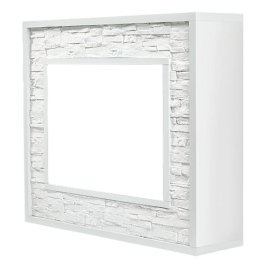 Портал Firelight Loft 30 камень белый/белая эмаль