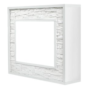 Портал Firelight Loft 30 камень белый/белая эмаль