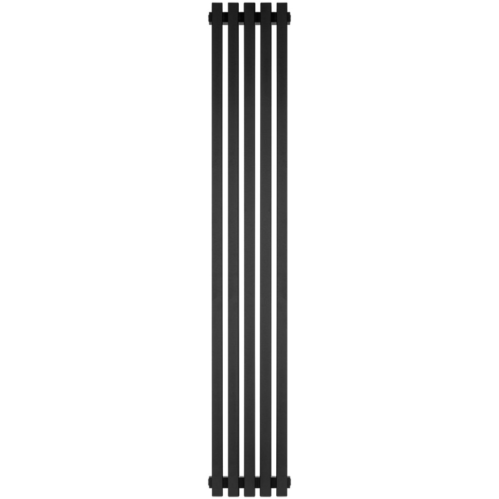 Стальной трубчатый радиатор Stout Tube QV40-1750-5 R Quadro RAL1T103S9005 черный матовый муар