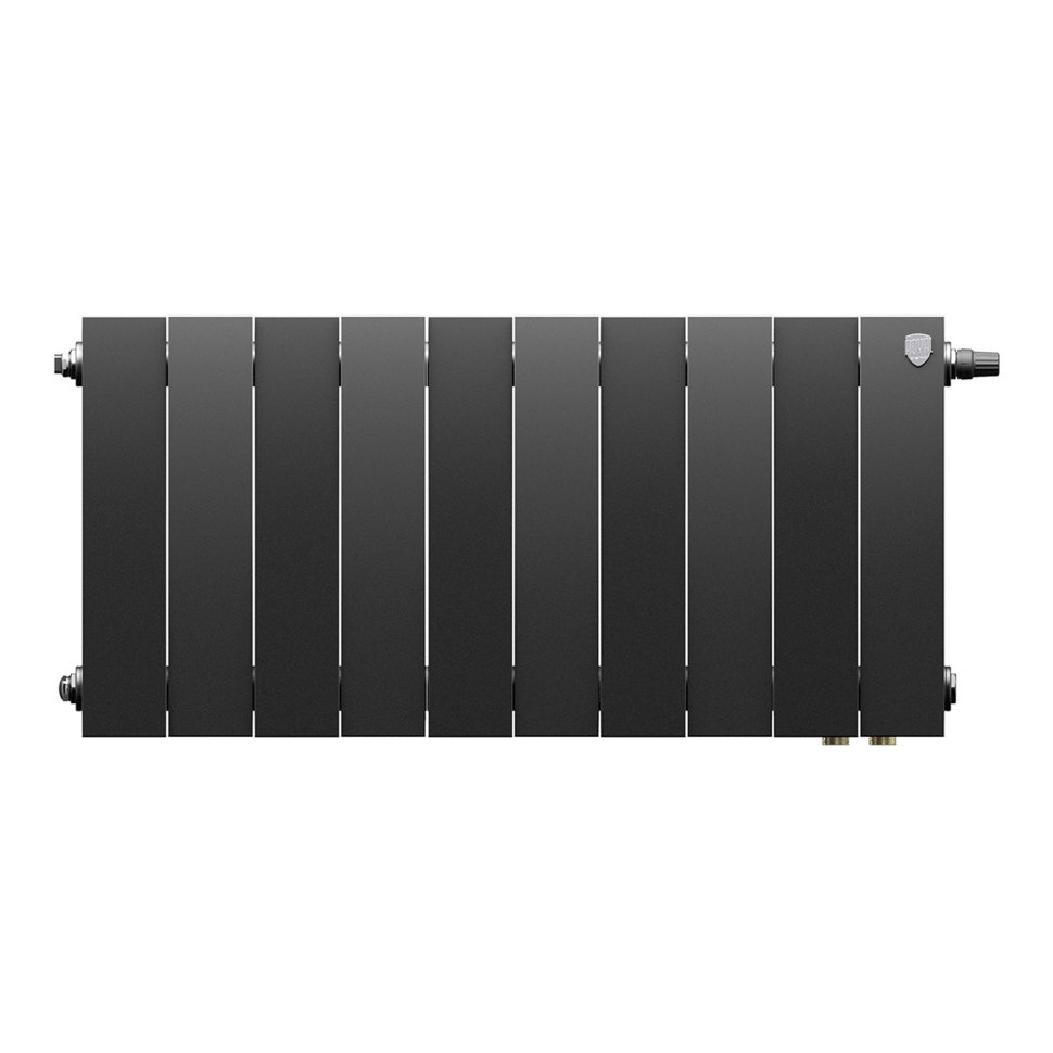 Биметаллический радиатор отопления Royal Thermo PianoForte 300 Черный VR80 10 секций — фото 2