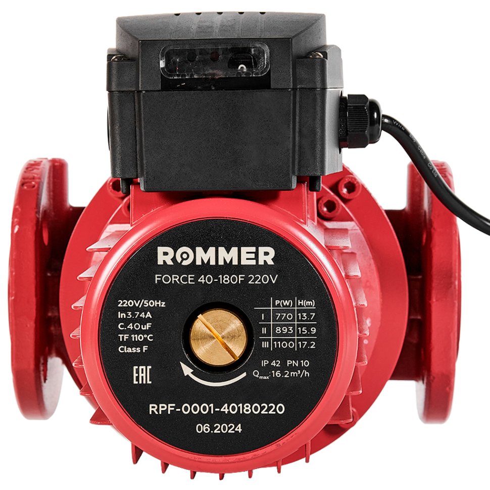 Изображение товара Циркуляционный насос Rommer Force 40-180F 220V