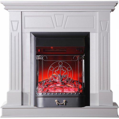 Каминокомплект Interflame Берта с очагом Majestic FX M Black белый — фото 1