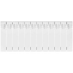 Биметаллический радиатор отопления Stout Vega 350 12 секций боковое подключение белый RAL 9016