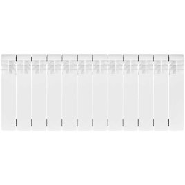 Биметаллический радиатор отопления Stout Vega 350 12 секций боковое подключение белый RAL 9016