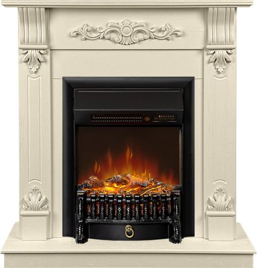 Каминокомплект Royal Flame Palermo SFT (Разборный) c очагом Fobos FX M Black RC слоновая кость — фото 1