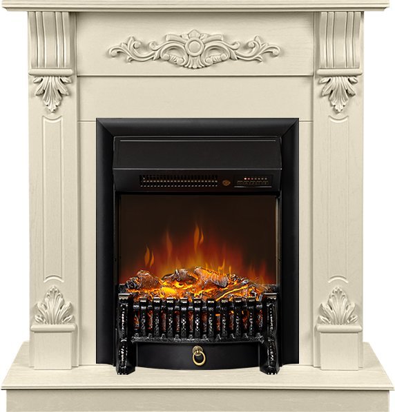 Каминокомплект Royal Flame Palermo SFT (Разборный) c очагом Fobos FX M Black RC слоновая кость — фото 1