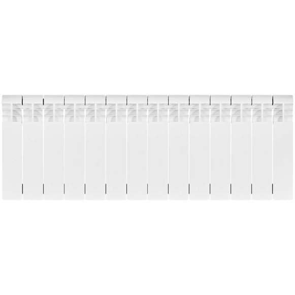 Изображение товара Биметаллический радиатор отопления Stout Vega 350 14 секций боковое подключение белый RAL 9016