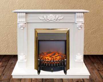 Каминокомплект RealFlame Ottawa STD/EUG WT с очагом Fobos Lux Brass S